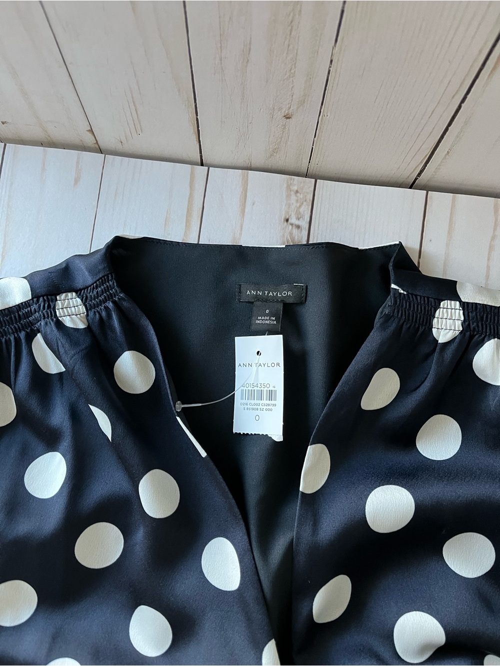 Ann Taylor Satin Dotted Midi Dress in Night Sky (Dark Indigo) - Picture 5 of 16